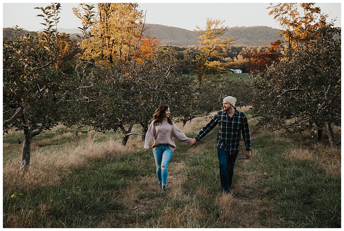 Apple Orchard Engagement Photos