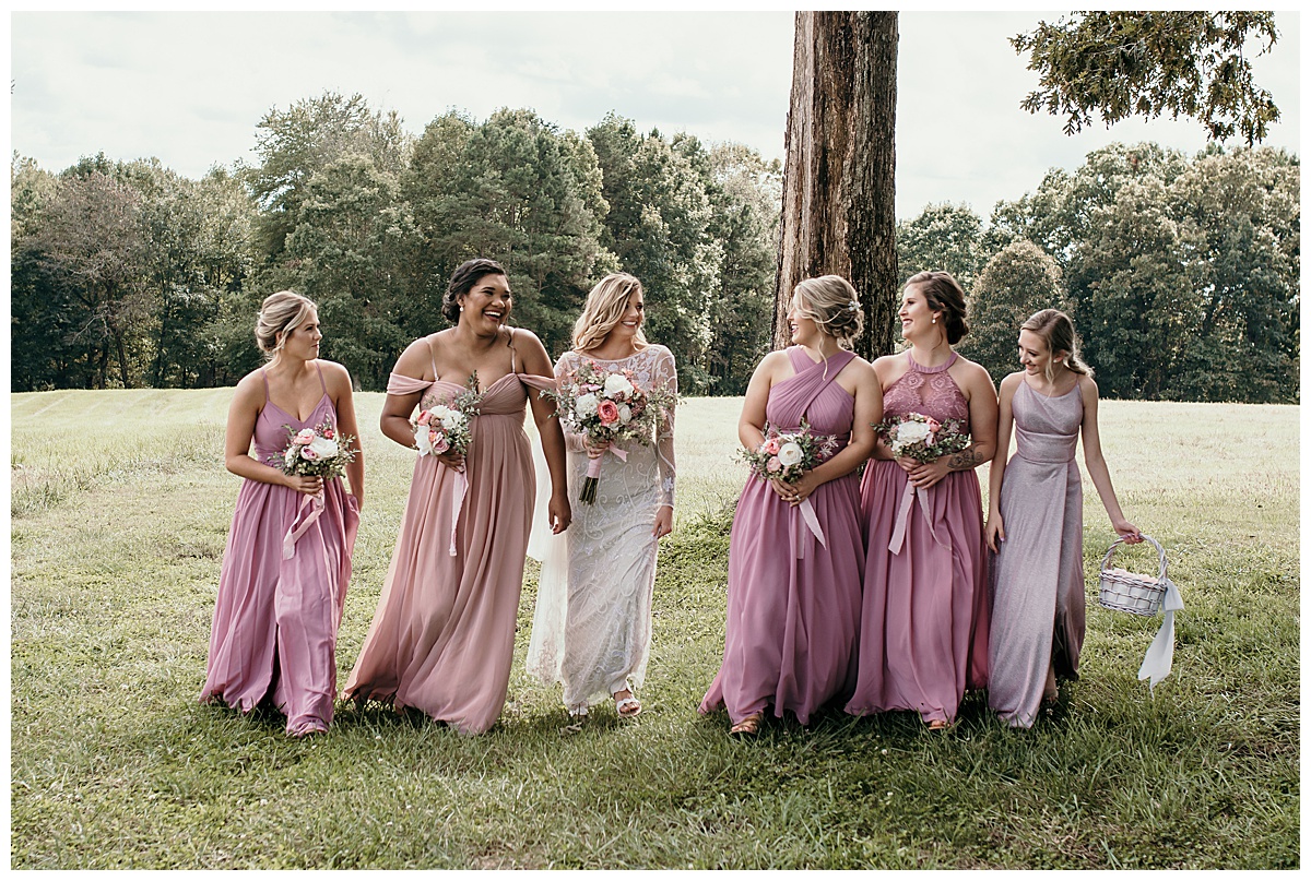 Bridal party in Hiddenite, NC 
