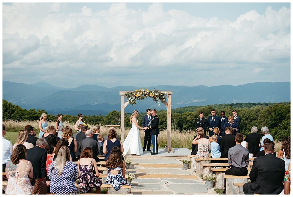 wedding on the mountain Boone, NC